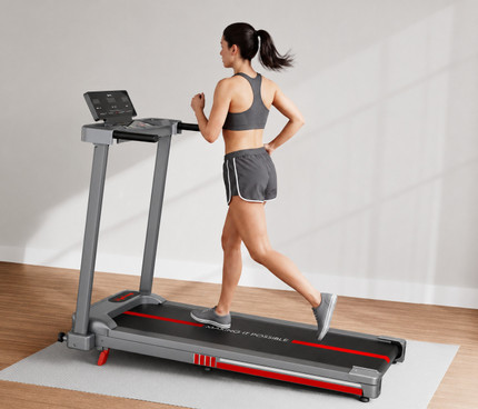 Lifelong 4.5HP Motorized Foldable Treadmill for Home, Wide Running Area 2 Level Incline Treadmill (Max Weight:100 kg)