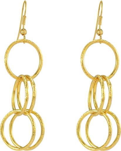 Silvestoo Jaipur Jewelry Womens Yellow Gold Plated Round Cubic Zircon Stud Earring Silvestoo Jaipur Jewelry Womens Yellow Gold Plated Round Cubic Zircon Stud Earring