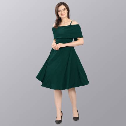 Styleelite Women High Low Dark Green Dress Buy Styleelite Women High Low Dark Green Dress Online At Best Prices In India Flipkart Com