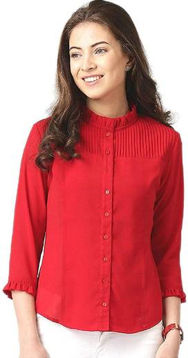 Shri Expace Casual 3 4 Sleeve Solid Women Red Top Buy Shri Expace Casual 3 4 Sleeve Solid Women Red Top Online At Best Prices In India Flipkart Com