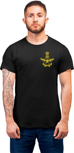 GameReserves Solid Men Round Neck Black 