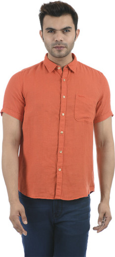 Pepe Jeans Men Solid Casual Yellow 