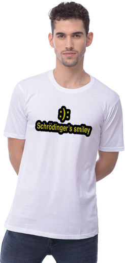 schrodinger smiley t shirt myntra