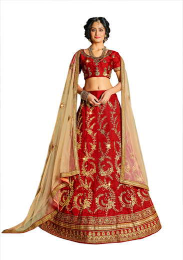 Buy Maroosh Embroidered Semi Stitched 