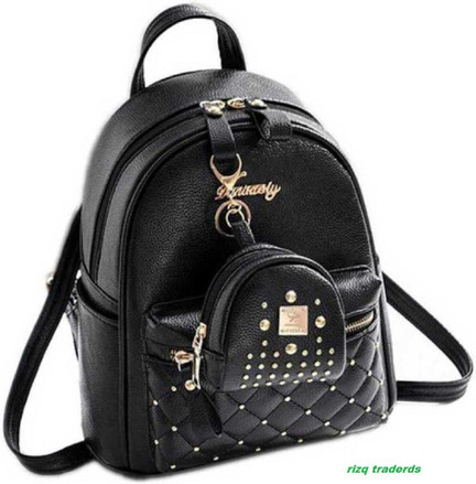 cute small black backpack