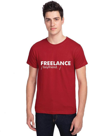 dreamkarts Printed Men Round Neck Red T 