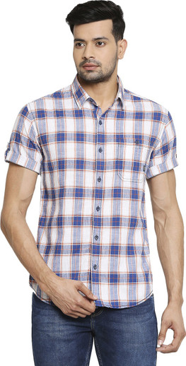MUFTI Men Checkered Casual Multicolor 