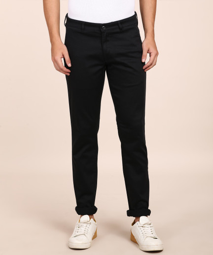 PARX Tapered Men Black Trousers - Buy 