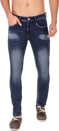 OLD JERSEY Slim Men Dark Blue Jeans 