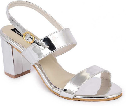 Funku Fashion Women Silver Heels - Buy 