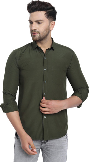 solid olive green shirt