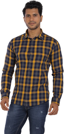 Rocking Swamy Men Checkered Casual Dark 