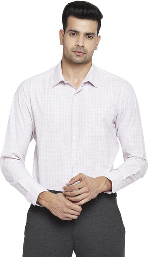 Pantaloons Men Solid Formal White Shirt 