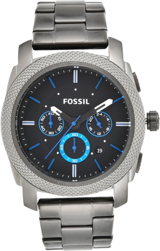 fossil men black analogue watch cs5004seti