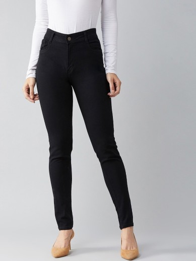 black colour high waist jeans