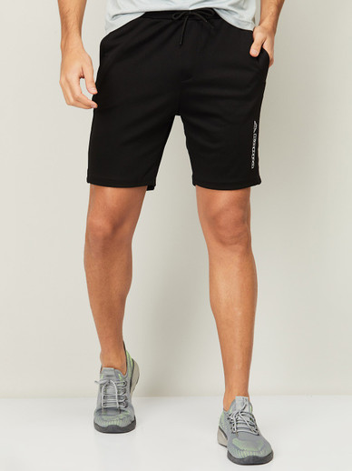 Kappa Solid Men Black Regular Shorts 