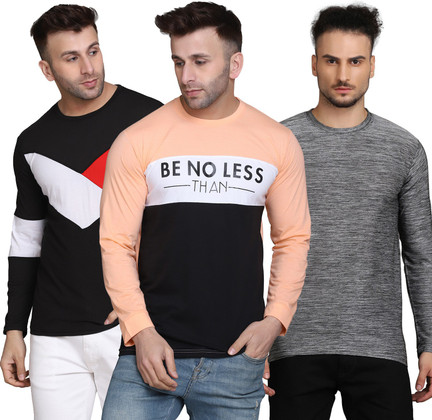 Aadya Fashion Solid Men Round Neck 
