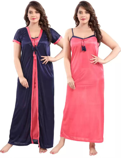 Buy Mahaarani Women Nighty with Robe 