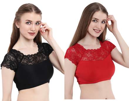 Buy Women's Readymade blouse with inbuilt Bra Cups and stylish