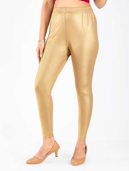 Gold Leggings Buy Golden Colour Leggings Online in India Shopsy