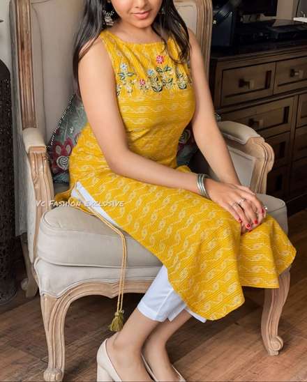 Buy Yellow Kurtis for Women Online at Best Price Shopsy