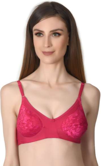 Cotton Bra Full Coverage Women T-Shirt Non Padded Bra Price in