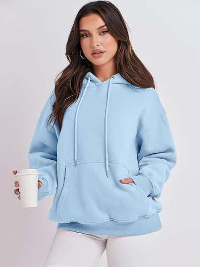 YEOREO Women’s Zip Up Hoodies – Cropped Fleece Pullover With Pockets, Drop Shoulder, And Double Layer Hood