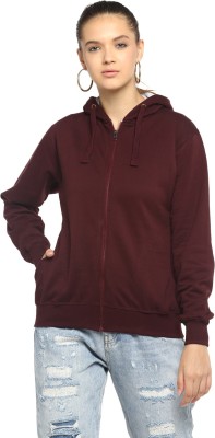 Rute Women Red Solid Hooded Plus Size Sweatshirt Price in India, Full  Specifications & Offers