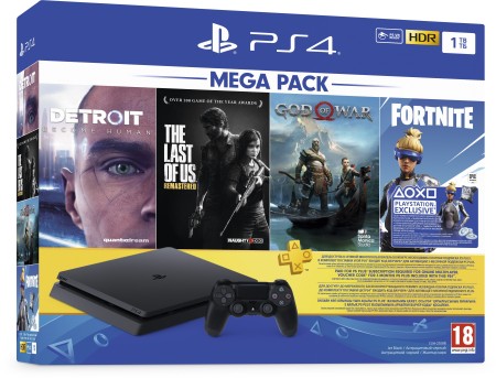 105€ sur Console Sony PS4 Slim 1 To Noir - Console PlayStation 4