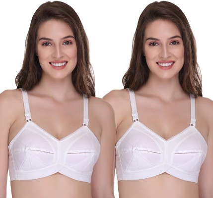 Buy SONA Women's Cotton Perfecto Full Coverage Black Non Padded Bra for  Women Online in India
