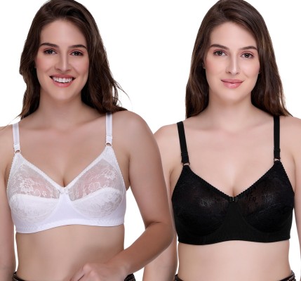 SONA by PERFECTO Women's Perfecto Cotton Plus Size Full Coverage Non-Padded  Wirefree Everyday Bra Women Everyday Non Padded Bra
