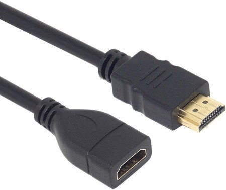 Cable HDMI prise mâle (A) -> 1,0m, Or