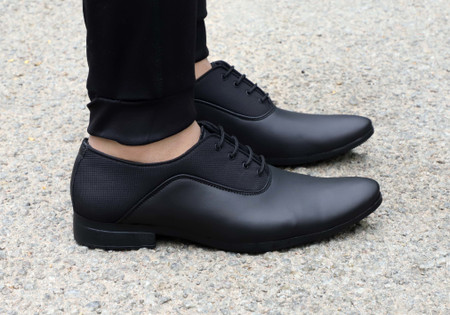 Flipkart black formal shoes store