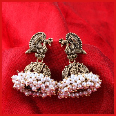 Buy MONKDECOR Beautiful Design Jhumka Earrings For Girls  Women Chand  JhumkiFirozi Online at Best Prices in India  JioMart