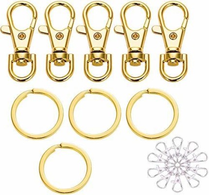 DIY Crafts Split Key Ring with Chain Set, Metal Flat Keychain Rings 1 Inch  with Open Jump Rings and Screw Eye Pins Bulk, Colors, for Resin Jewelry  Making DNo# 3 (30 Pcs