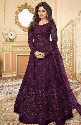 Netted anarkali outlet dress