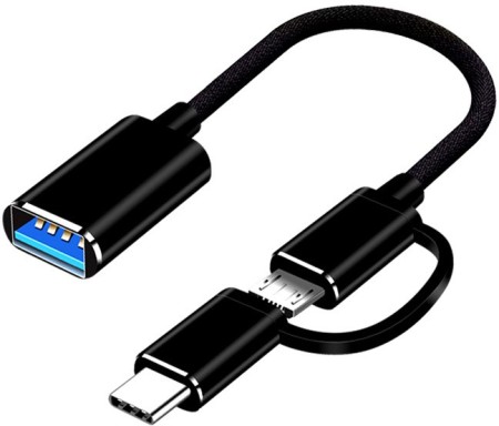 Adaptador USB C 2 en 1, tipo C y cable micro USB a adaptador USB 3.0 OTG  para tipo C Wmkox8yii