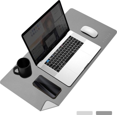   Basics Large Square Computer Mouse Pad, Cloth and  Rubberized Base, Black : Office Products