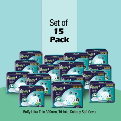 Buy Buffy Premium Tri Fold Maxi Sanitary Pads, X-Large, Pack of 1 (6  Pieces) Online at Low Prices in India 