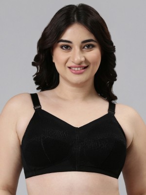 Buy Enamor A042 Side Support Shaper Classic Bra -Supima Cotton Non-Padded  Wirefree - Black online