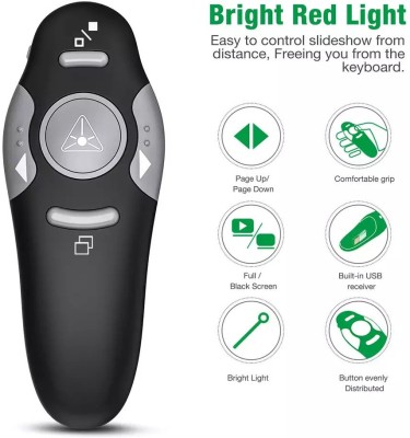 Presentation Clicker Wireless Presenter Remote, PowerPoint Clickers with  Laser Pointer, RF 2.4GHz USB Wireless Presenter Clicker for PowerPoint  Presentations for Mac/Laptop/Computer 