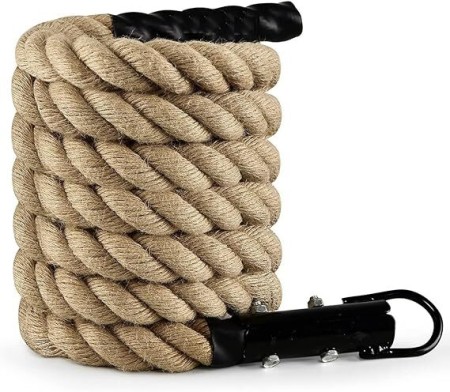 RELAX4LIFE Battle Rope en Jute à 3 Brins, Corde Ondulatoire Tissée Longueur  Disponible 3M/4,5M/