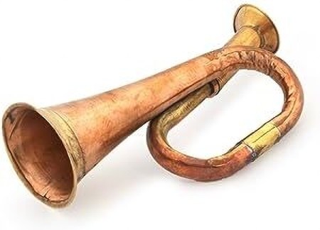 Vintage Copper and Brass Bugle, Made in India