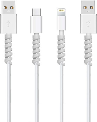 10Pcs Silicone Spiral Cable protector for iphone Usb Charger Cable Winder  Protection Anti-break Protective for Samsung Android