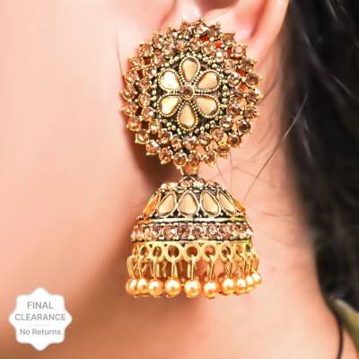 Buy online Gold Brass Jhumka Earring from fashion jewellery for Women by  Arch Fashion for 399 at 75 off  2023 Limeroadcom
