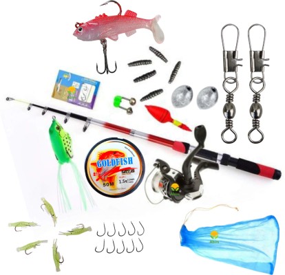 Buy Fishing Pole Kit, Fishing Rod Reel Bait Set Large Capacity Wire Cup  Telescopic Non Slip for Fish Pond Online at Low Prices in India 