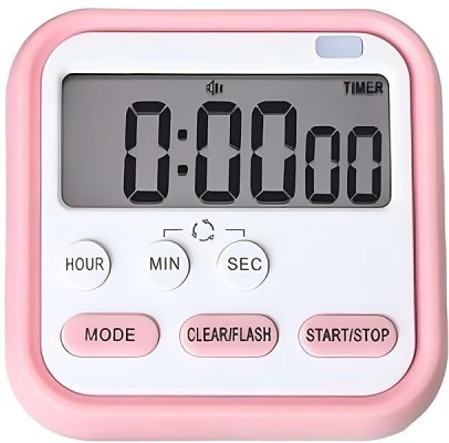 Stopwatch, Large Digits, Loud Alarm, Magnetic Mount. Kitchen Timer, Classroom  Timer, Gray