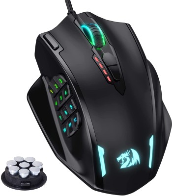 Redragon Wireless Gaming Mouse, Tri-Mode 2.4G/USB-C/Bluetooth Mouse Gaming,  10000 DPI, RGB Backlit, Fully Programmable, Rechargeable Wireless Computer