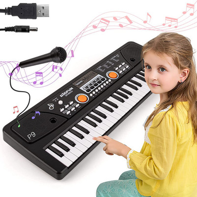 Kids Piano Toys for Girls Gifts - 49 Keys Portable Piano Keyboards