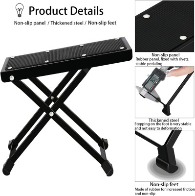 Guitar Foot Stool Height Adjustable Folding Foot Rest Made Of Solid Iron  Guitar